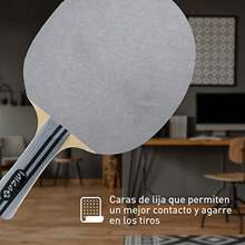 CYPNLARCA Raqueta de Ping Pong Oficial "Pong Club" de Madera y Lija Proporciona una Experiencia de Juego sin Igual certeza en Cada Tiro Tennis Paddle Tenis de Mesa Ping Pong Color Gris Pong ClubFashion - 219613864 - Ver 6