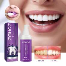 Purple Brightening Toothpaste, Deep Cleaning, Protects Gums, Naturally Whitens Teeth, Eliminates Bad Breath And Yellowing, Instantly Cleans And Whitens, Boosts Confidence And Smiles, Keeps Breath Fresh For 24 Hours, Suitable For Daily Use, Oral Care, Home And Travel Friendly. - Gel - Xem 6