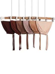 FADZOYLE 1pc/3pcs Women Solid Color Under Scarf Hat Hijab Drawstring Adjustable Undercap Islamic Muslim Under Scarf Hijab Cap With Tie-Back Closure Daily Wear Headband Soft Abaya Women Veil - Multicolor - View 2