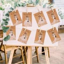 30件/套新娘送礼会游戏套装 - DIY婚纱设计卡片，包含20张卡片配10支白色铅笔，10张卡片配1支白色铅笔，适用于新娘送礼会、单身派对、生日派对、周年纪念日（款式和颜色随机搭配） - 彩色 - 查看 5