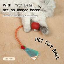 Đồ chơi bóng tự động di chuyển cho mèo với đuôi lưới đàn hồi, bóng đồ chơi thông minh tương tác cho mèo sử dụng trong nhà trên sàn nhà/gạch/thảm, tránh chướng ngại vật và kích hoạt bằng chuyển động. - Nhiều màu - Xem 7