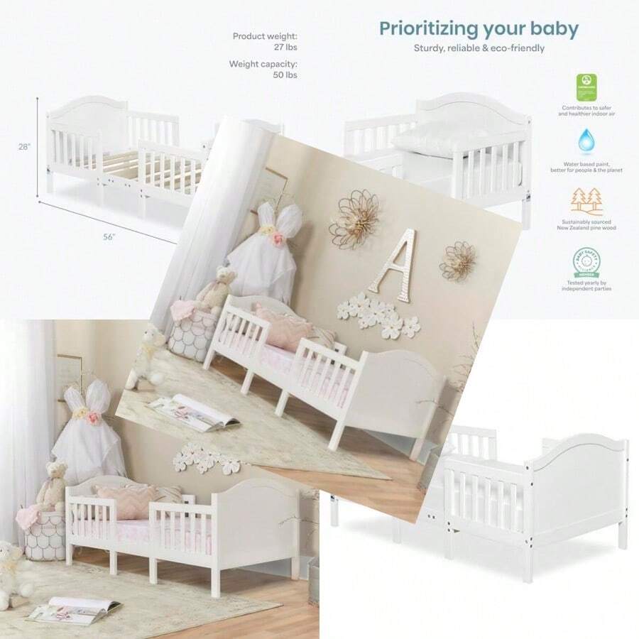 swfDream On Me - Cama Infantil Convertible 3 En 1 Portland Blancaafg - Blanco - Ver 1
