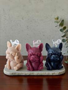 1pc Unique Pet Dog Scented Candle, Decor, Photography Prop, Gag Gift, Animal Scented Candle - Ideal Gift For Family And Friends, Scented Candle, Suitable For Outdoor Activities On Birthday, Valentine's Day Or Mother's Day, Scented Gift Box, Christmas Decor, Valentine's Day/New Year/Christmas Gift - Multicolor - View 2