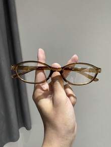 1-3pcs Women's Cute Small Oval Fashion Glasses, Multi-Color Matching, For Writing, Reading, Office, School, Outfit Pairing, Daily Use - Colorless - View 15