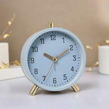 European Style Fashion Electronic Clock, Minimalist Small Alarm Clock, Quiet Quartz Clock For Home, Living Room, Creative, Student Use - Multicolor - View 8
