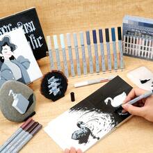 1 pieza 22/36 Colores Marcadores de punta de válvula, Adecuado para lápices de colores, bocetos, superposición de colores, pincel de artista, ideal para hacer regalos para el Día de la Madre, Navidad, Año Nuevo, huevos de Pascua, regalos festivos, elaboración de tarjetas, metal, cerámica, cristalería, decoración de Halloween Pincel de graffiti - Rotulador de válvulas - Ver 3