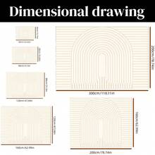 1pc Minimalist Lightweight Luxurious Curved Striped Pattern Carpet. Velvet Surface Weighs Approx. 850g, Thickness Approx. 0.6cm. Carpet Is Wear-Resistant, Anti-Slip, And Easy To Clean. Available In Multiple Sizes. Suitable For Kitchen, Living Room, Dining Room, Bedroom, Balcony, Bathroom, Study, And Various Scenarios. An Ideal Choice For Home Decor. - Multicolor - View 4