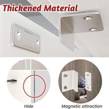 Cupboard Door Magnets 3/5 Pcs Kitchen Cabinet Door Magnets Magnetic Catches For Cupboards With Mounting Screws Soft Close Magnetic Damper Door Catch Release - Black - View 3