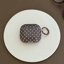 Dual-Color Minimalist Korean/European Style Solid Color Polka Dot Earphone Case + Ear Hook Compatible With AirPods Pro 2, Cute Apple 4 Minimalist 3 New 1/2 Generation Earphone Case Protector For Women - Multicolor - View 4