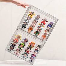 1pc Multipurpose Transparent Storage Box, Acrylic Doll & Figure Display Case With Lid, Blind Box Collector's Organizer, Stackable, Holiday Gift - Trong sáng - Xem 5