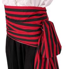 ThePirateDressing Pirate Medieval Renaissance Halloween Costume Large Sash,Black-Red(1OO%CottonFabric) - 黑紅(100%棉布) - 查看 7