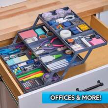 Smart Drawer Organizer, Multi-Level Office,Jewelry And Cosmetics Storage, Grey, 2.65 In - Grey - View 9
