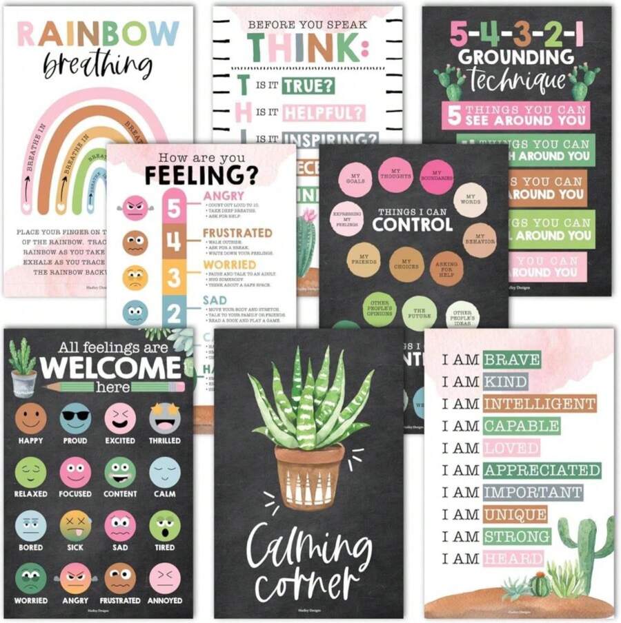 Hadley Designs 8 Calming Corner Posters For Classroom Must Haves For ...