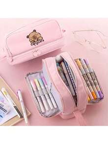 Bút bi xóa được hình chuột lang nước dễ thương, đầu bút 0.5mm, mực đen, dụng cụ văn phòng phẩm, học tập, bút mực gel hoạt hình dành cho nữ, mực đen hình chuột lang nước, hộp bút nhiều lớp dung tích lớn, đồ dùng học tập thiết yếu, đồ dùng văn phòng phẩm, quà tặng ngày Valentine. - Nhiều màu - Xem 4