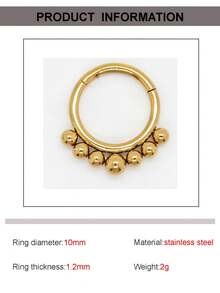 Hypoallergenic 316L Surgical Steel Nose Ring Septum Jewelry - 16G Hoop Earrings, Inlaid With CZ Zirconia, Suitable For Ear Cartilage/Helix Piercings | Unisex Body Jewelry Gift Set (Silver/18K Gold Plated), Women's Nose Rings, Nose Piercings, Septum Jewelry, Fake Piercings, Nose Studs, Imitation Piercings