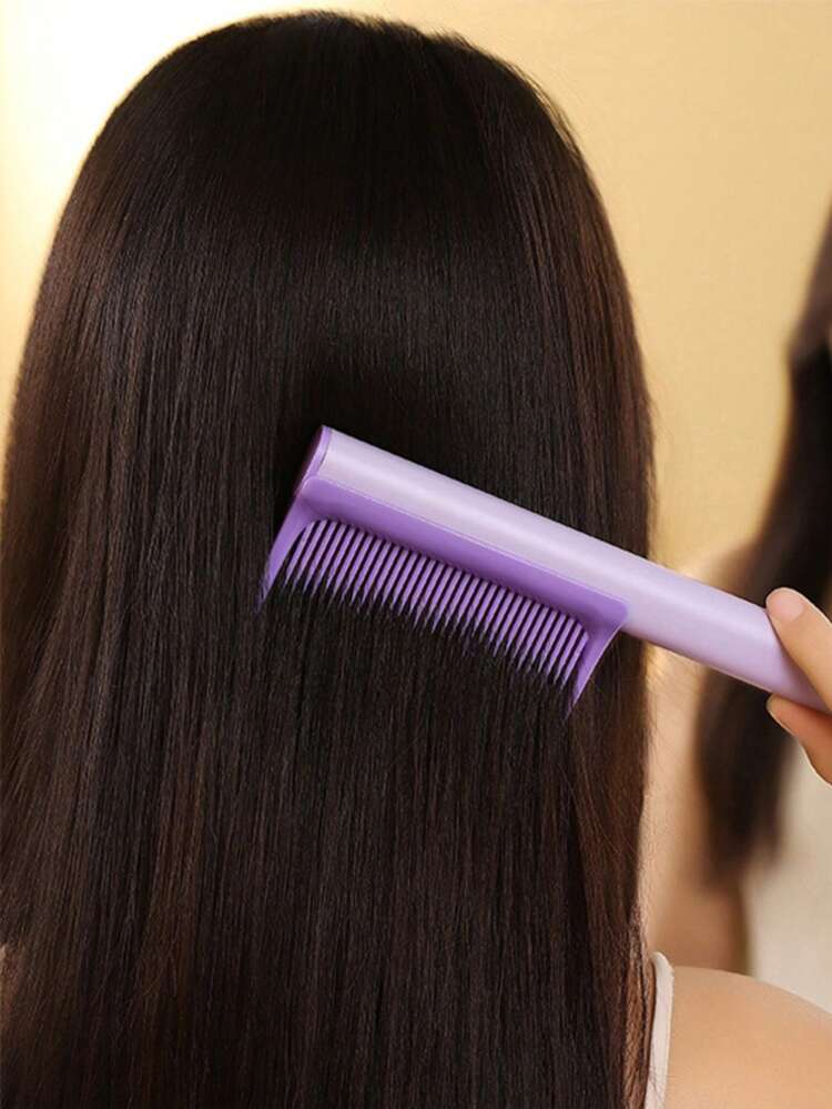 3 Color Options (Pink/Purple/White) Detachable & Replaceable Multi-Function Comb, For Home & Outdoor Use, Lightweight & Portable Straight Hair Comb + Wave Comb Teeth + Comb Handle - Multicolor - View 5