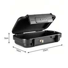 Mini Security With Keypad –  Design With Steel Cable Lock, Ideal For Travel, Vacation, And Outdoor Protection - Black - View 2