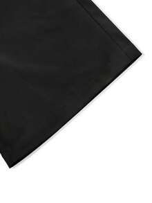 FEIAO Men's Retro Old Banknote Style Drawstring Solid Color Loose Mid-Length Pants, Lightweight, Casual, Comfortable, Versatile, Simple And Fashionable, Easy To Travel - Black - View 5