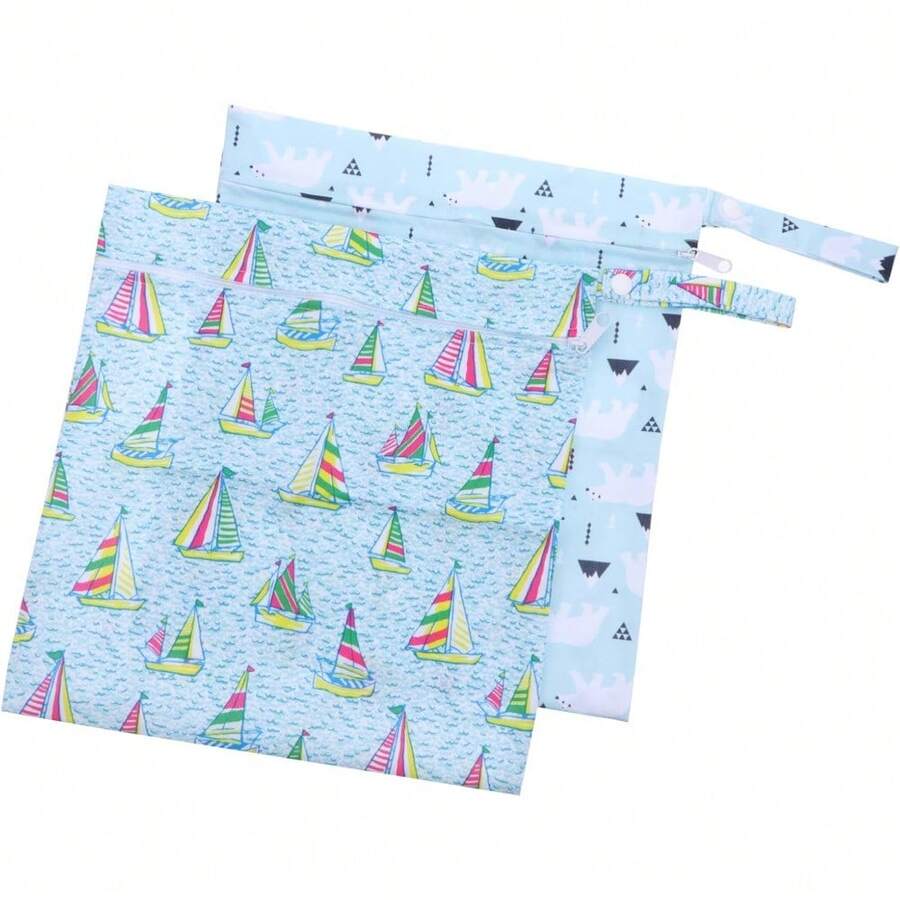 CYPNMilisten Bolsa Húmeda Impermeable de 2 Piezas Lavable Reutilizable para Viajes Playa Piscina Cochecito Ropa de Gimnasia Sucia Trajes de Baño Mojados Artículos de TocadorFashion - 219613864 - Ver 1