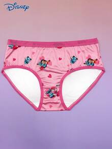 Disney 5条装迪士尼IP授权史迪奇和安琪系列印花女士内裤，性感印花三角裤，低腰内裤 - 彩色 - 查看 5