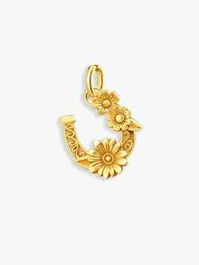 1pc Minimalist & Unique 925 Sterling Silver Vintage Horse Shoe Flower Pendant, Delicate Gift, Essential For Christmas DIY Pendant, Exquisite Jewelry Gift For Men And Women - Style 3 - View 14