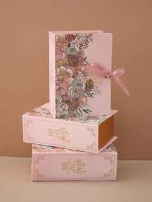 1pc Elegant Bow Gift Box, High-End Fashion, Suitable For Birthday Gifts And Souvenirs