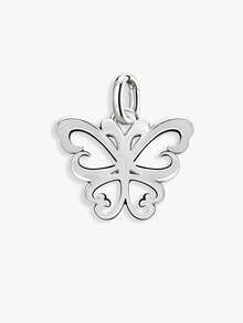 1pc Minimalist Unique 925 Sterling Silver Hollow Butterfly Heart Pendant, DIY Jewelry, Exquisite Christmas Gift For Men And Women - Style 1 - View 8