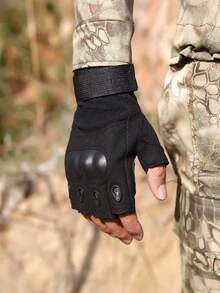 1pair Men's Half-Finger Tactical Gloves For Outdoor Cycling, Sports, Anti-Slip, Wear-Resistant, Climbing, Fitness, And Training - Multicolor - View 7