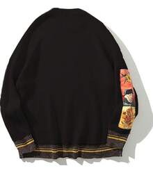 TendenciaSuéter De Punto Vintage Para Mujer Con Estampado De Van GoghCalidad premium - Negro - Ver 7