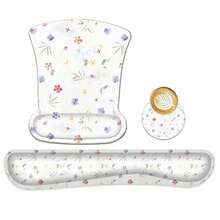 Keyboard Wrist Rest Pad  Pad Set,Ergonomic  Pad For Laptop Computer,Wrist Support Memory Foam Desk Pad For Gaming Office,Non Slip Rubber Pad Typing Relief Pain (Pad211) - 滑鼠墊211 - 查看 1