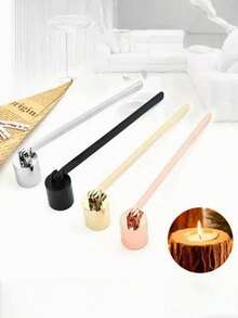 1个蜡烛芯熄灭器，钟形蜡烛熄灭器，蜡烛制作香薰蜡烛台配件，多色工艺家居装饰 - 彩色 - 查看 1