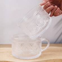 1/4个 450毫升/15.2盎司隔夜燕麦杯，配有竹盖和勺子 - 蚀刻玻璃杯，可爱咖啡吧配件，冰咖啡杯，适合万圣节、复活节、感恩节、情人节、返校季、居家玻璃杯、早餐杯、麦片杯、咖啡杯 - 彩色 - 查看 10