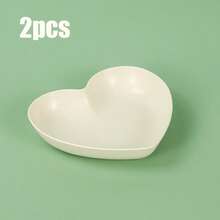 Plastic Heart-Shaped Plate/Salad Plate, For Camping/Restaurant/Kitchen, Dishwasher