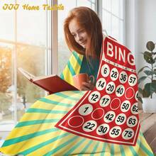 [Christmas]Fun Bingo-Themed Flannel Throw Blanket - Soft, Comfortable, And Stylish For Home, Camping, Sofa, Or Bedroom Decor - Perfect Birthday Or Holiday Gift, All-Season Design With Vibrant Yellow And Gre, Perfect Birthday Christmas Mother's Day Gift Size 70x140cm/27.56x55.12 InAll Season Flannel Blanket Skin-Friendly & LightweightAll Season Flannel Blanket Skin-Friendly & Lightweight - Nhiều màu - Xem 6