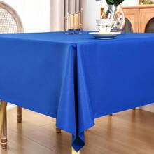 Square Tablecloth 52 X 52 Inch Washable Polyester Table Cloth Solid Royal Blue Heavy Duty Fabric Table Cover Daily Use For Dining Home Kitchen Party Wedding,RoyalBlue52inchx52inchSquare - 皇家藍 52 吋 x 52 吋正方形 - 查看 5