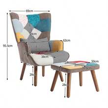 Matching Lounge Chair With Footrest, Backrest And Cushion, Lounge Chair Combination For Living Room - Multicolor - View 9