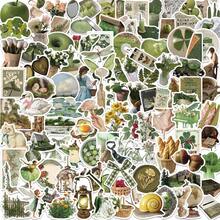 112张绿色美式乡村风格美学贴纸，适合青少年和成人，可用于水瓶、笔记本电脑、水瓶、剪贴簿、日记本、手机、电脑、平板电脑等，也可用于DIY工艺品、学校奖励礼物和装饰。 - 綠色 - 查看 2