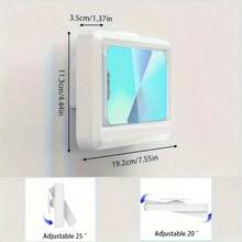 360 Rotatable Shower Phone Holder,2pcs Phone Stand, Wall-Mountable, Adjustable, Waterproof, Touchable Shower Phone Holder Mount, Compatible With 14/13/12/11 Pro XS XR, Up To 6.8inch, Suitable Bathroom Kitchen