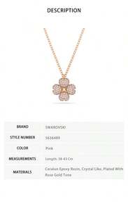 SWAROVSKI Latisha A Multi Color Women's Flower Necklace 5636489 - 5636489 Rose Gold - View 6
