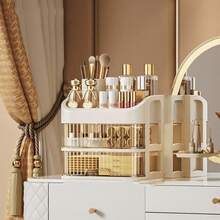 3/5 Tier Makeup Organizer For Dresser, Scandinavian Minimalist Organizer, Drawer Desktop Organizer, Clear Makeup Organizer, Dresser Organizer, Bathroom And Countertop Drawer, Great Holder For Cosmetics, Perfume, Skincare And Toiletries - 5 tầng - Xem 3