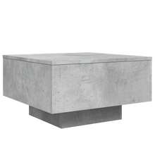 vidaXL Table basse gris béton 55x55x31 cm bois d'ingénierie - Noir - Voir 3