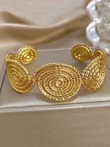 Bộ vòng tay mạ vàng 18K bằng thép không gỉ sang trọng kiểu cổ điển hình Thần Mặt Trời xoắn ốc và họa tiết caro thanh lịch, dành cho nữ, trang sức thần thoại Hy Lạp, thích hợp cho Ngày Valentine, tiệc tùng, dạ hội, đeo hàng ngày, lễ hội, năm mới, đám cưới, đi biển, Giáng sinh, kỷ niệm, quà tặng cho mẹ, trang sức phong cách Boho, quà sinh nhật, quà tặng cho phù dâu, v.v. - Nhiều màu - Xem 6