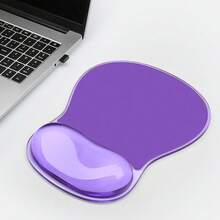 Gel Wrist Rest For ,Ergonomic Pad With Clear Cushioned Pa 1lm Rest,Gel  Pad With Wrist Support,Small Desk Mat,Office Desk Work Accessories For Women,Carpal Tunnel Relief (C-Purple) - C-紫色 - 查看 2
