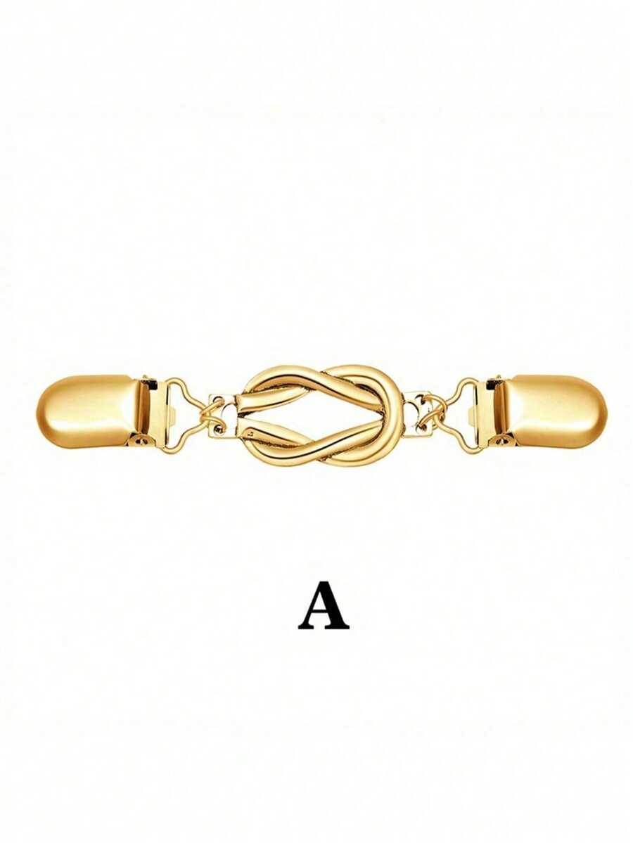 1 Stück Vintage gestrickte Schal Brosche, Metall Kragen Kleid Strickjacke Brosche, Blumenmuster Revers Clip, Brosche Accessoire