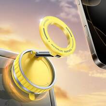 N52 Super Strong Magnetic Phone Holder, Upgraded ABS Material, 360° Rotatable & Foldable Design With Vacuum Suction Cup - Perfect For Car Dashboard, Bathroom Tiles And Glass Surfaces. PS: Only Suitable For Smooth Surfaces.