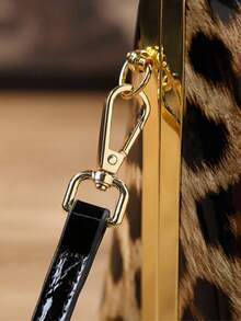 Glossy Lacquer Vertical Mini Crossbody Bag For Women, Luxury Shiny Rhinestone Decor Handbag Clutch - Burgundy - View 10