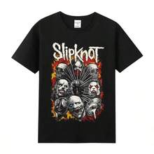 Vintage Slipknots Prepare For TourT-Shirt Heavy Metal Rock Band Men Women Hip Hop Aesthetic Graphic Tshirt Y2k - 黑色 - 查看 1