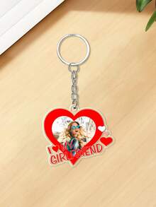 定制“我爱我的女朋友”脸部钥匙扣，可定制照片和文字，情人节礼物，女友照片钥匙扣，女友照片亚克力钥匙扣，送给男友的礼物，情侣照片肖像钥匙扣，“我爱我的女朋友”钥匙扣，情人节送给男友的礼物，照片钥匙扣，情侣钥匙扣，情人节送给他的礼物，情侣钥匙扣礼物 - 彩色 - 查看 26