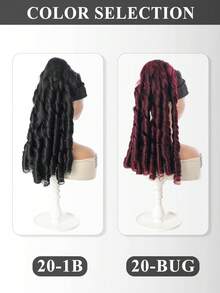 20 Inch Black Deep Wave Curly Synthetic Hair Extension, Drawstring Ponytail Clip-In, Suitable For Women Party And Daily Wear - Multicolor - View 5