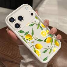 Lemon phone case suitable for  17 16 16E 15 14 13 12 11 Pro Max 17 Air 16 Plu silicone all inclusive protection anti slip and anti fall soft case - SKU1-limón - Ver 5
